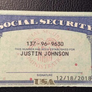 SSN Social Security Card